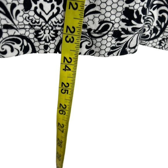 Soma Black White Print Long Sleeve Button Up Small - Picture 5 of 7